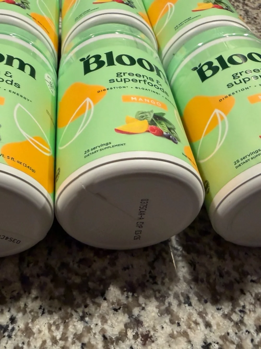 LOT OF 12 Bloom Nutrition Greens & Superfoods Powder  -Free shipping - PLZ  READ